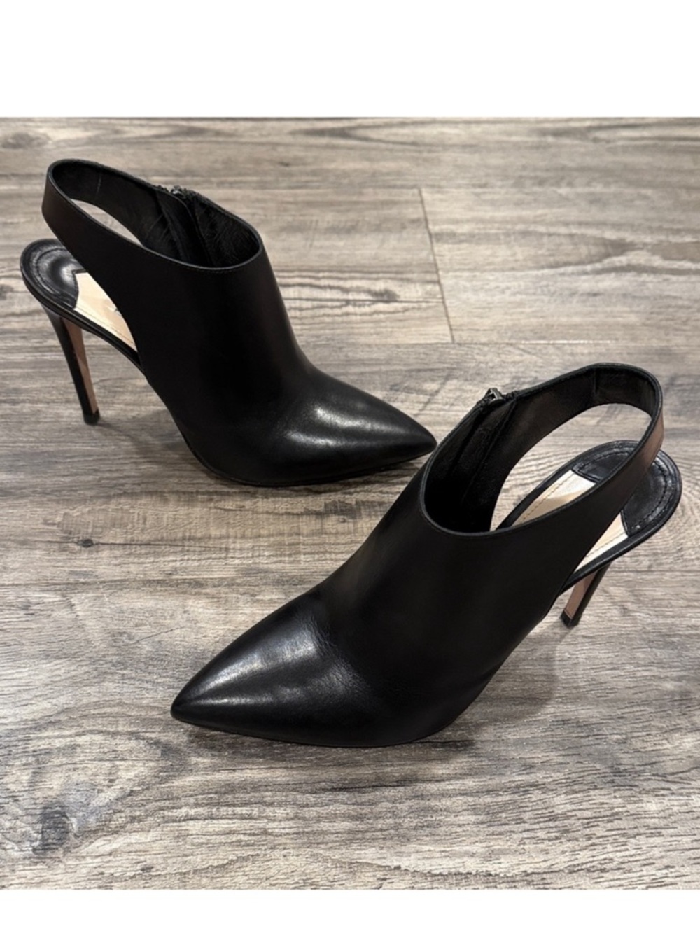 Prada Black Leather Pointed Toe Ankle Booties - Picture 12 of 15
